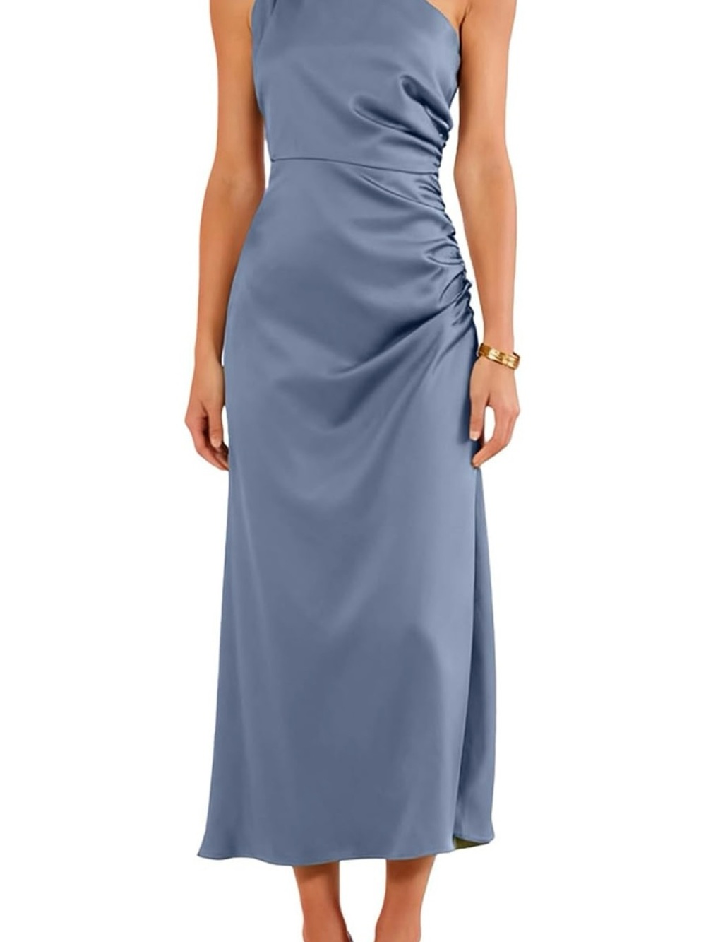 Dusty Blue Satin Dress